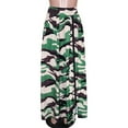 thumbnail image 5 of QENGING Summer Skirts for Women Flare Camouflage Print Zipper Slit Elastic Stretchy High Waisted Maxi Skirt, 5 of 9