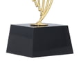 thumbnail image 3 of NFTIGB Modern Luxury Metal Abstract Decorative Sculpture with Base Home Art Decor Statue for Desk Shelf Decor Classic Black 10.2 Inches Tall Office Display, 3 of 9