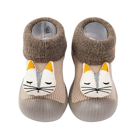 

Toddle Footwear Winter Toddler Shoes Soft Bottom Indoor Non Slip Warm Floor Cartoon Animal Socks Shoes