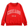 thumbnail image 5 of Chicago Sweatshirts for Girls Kids Long Sleeve Crewneck Cute Casual Graphic Sweatshirt Pullover Tops, 5 of 7
