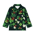 thumbnail image 4 of Psesaysky Green Leaves Ladybug Print Girls Sweatshirt Hoodie for Teen Girls Stand-up Collar Sweatshirt Quarter Zip Pullover Fleece Sizes 6-7 Y Clothing, 4 of 6