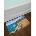 thumbnail image 2 of Landscape Bath Mat, Ocean View Tranquil Beach Cabo De Gata Spain Coastal Photo Scenic Summer Scenery, Non-Slip Plush Mat Bathroom Kitchen Laundry Room Decor, 29.5 X 17.5 Inches, Blue Brown, Ambesonne, 2 of 2
