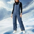 thumbnail image 2 of HCNTES Women's Outdoor Winter Bib Overalls Waterproof Insulated Pants with Adjustable Straps for Ladies Snow Sports Activities(C-Navy,XL), 2 of 4
