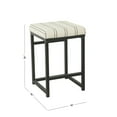 thumbnail image 2 of HomePop Open Back Counter Stool Black and White Stripe, 2 of 9