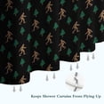 thumbnail image 6 of Black Bigfoot and Tree Pattern Shower Curtain 36"x72" ,Bathroom Decorative Shower Curtains Set with 12 Hooks,Modern Waterproof Washable Shower Curtain, 6 of 6