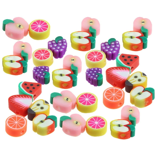 Miangastore 100pcs Clay Polymer Beads Assorted Color Hand-made Jewelry Material for Friends Family