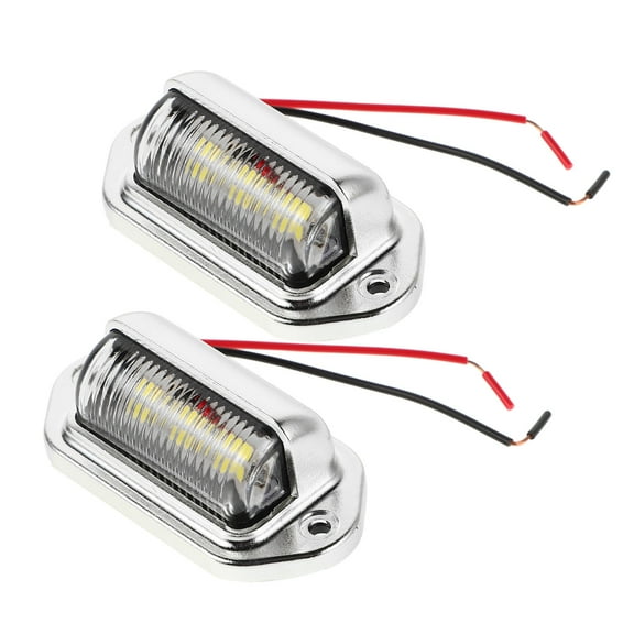 HINTRMENT Rv Step Lights Silver 2Pcs 2.6X0.8X0.8In