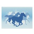 thumbnail image 1 of Animal Cutting Board, Creative Galloping Horse Silhouettes in Blue Monochromatic Design, Decorative Tempered Glass Cutting and Serving Board, in 3 Sizes, by Ambesonne, 1 of 2