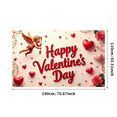 thumbnail image 3 of Valentine's Day Banner Heart Balloons Pink Roses Gift Box Backdrop Party Supplies Photography Props Romantic Decorations Festive Décor Background, 3 of 4