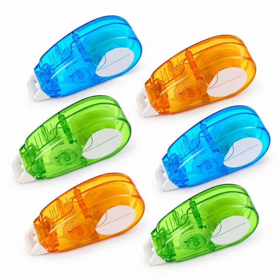 6 Pack Double-Sided Tape Rollers,Scrapbooking Tape,Permanent Adhesive Tape Dispenser Runner for Crafts and Art Projects,Suitable for Photos