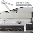 thumbnail image 2 of OULII 2Pcs Wardrobe Cabinet Door Support Rod Silver Hydraulic Hinges for Furniture Assembly, 2 of 8