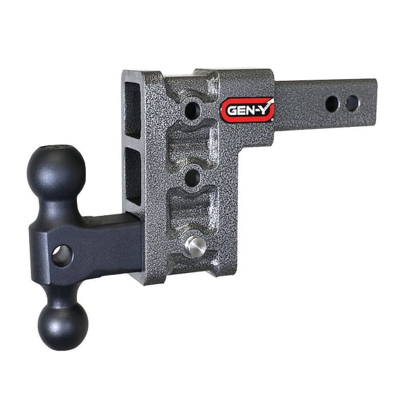 Gen-Y Hitch Trailer Hitch Ball Mount GH-313 MEGA-DUTY; Fits 2 Inch Receiver; 10000 Gross Trailer Weight; Adjustable; Non-Stowable; 5 Inch Drop/5 Inch Rise