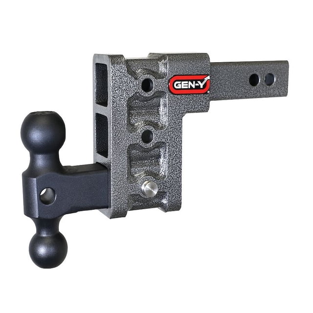 Gen-Y Hitch Trailer Hitch Ball Mount GH-313 MEGA-DUTY; Fits 2 Inch Receiver; 10000 Gross Trailer Weight; Adjustable; Non-Stowable; 5 Inch Drop/5 Inch Rise
