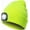 Fluorescent Yellow, variant on Beanie with a Light, Ideal Christmas Stuffers Gifts for Men, USB Lighted Knitted Cap Black