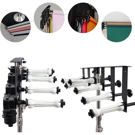 Image of Miumaeov Electric Photography 6 Roller Backdrop Support System Studio Video Background