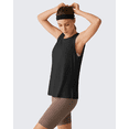 thumbnail image 3 of G4Free Lyocell Side Slits Women's Workout Tank Tops Soft Loose Fit High Neck Athletic Tanks Stretch Gym Running Top, 3 of 8