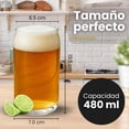 thumbnail image 3 of Juego de 60 Vasos de Vidrio Tipo Lata 480 ml | Vasos Resistentes y Apilables | Para Cerveza, Cócteles, Agua y Refrescos, 3 of 7