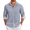 Blue, variant on Mens Casual Shirts Long Sleeve Button Down Shirt Untucked Dress Shirts for Men