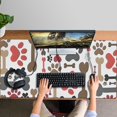 thumbnail image 4 of Long Mouse Pads for Desk,Paw Prints and Bones Desk Mats on Top Of Desks, Desk Mouse Pad Extra Large with 3mm Non-Slip Base and Stitched Edge for Gaming,Office,Work,Home 47.3"x23.6", 4 of 6
