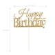 thumbnail image 2 of FELTECHELECTR 10 adornos para tartas de feliz cumpleaños, decoración para tartas, suministros para fiestas (dorados), 2 of 7