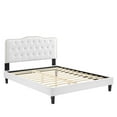 thumbnail image 4 of Modway Amber Tufted Performance Velvet King Platform Bed in White, 4 of 5