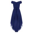 thumbnail image 2 of TiaoBug Kids Girl Off Shoulder Wedding Dress Formal Princess Party Maxi Gown Navy Blue 12, 2 of 5