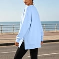 thumbnail image 6 of Women Causal Fleece Jacket Pullover Crewneck Fuzzy Blouse Long Sleeve Oversized Drop Shoulder Warm Thick Fall Winter Sweatshirt, 6 of 9