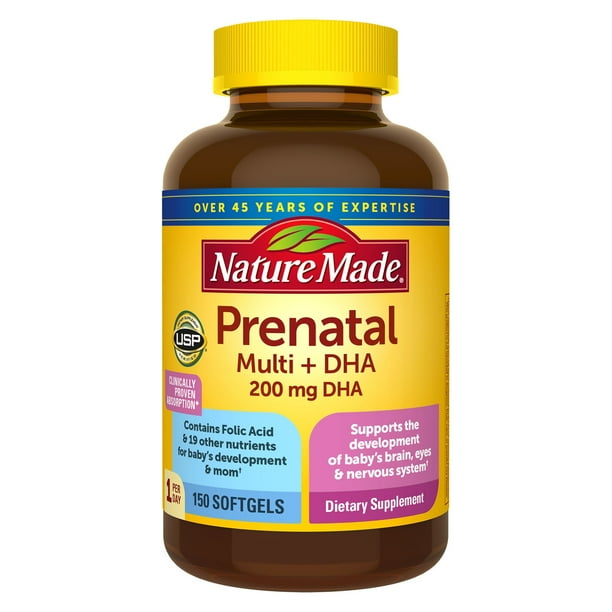 Product Of Nature Made Prenatal Multi + DHA Liquid Softgel Multivitamin