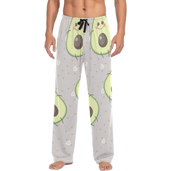 Fresh Avocado Ghost Pajama Pants, Men's Lounge Pants Light with Drawstring and Pockets, Christmas New Year Birthday Father's Day Gifts, X-Large