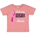 thumbnail image 3 of Inktastic Breast Cancer Awareness Nobody Fights Alone Pink Ribbon Boys or Girls Baby T-Shirt, 3 of 5