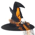 thumbnail image 3 of DHFJKG Halloween Witch Hat, Wide Brim Wizard Hat With Skull, Halloween Party Accessory, 3 of 3
