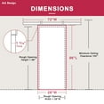 thumbnail image 5 of 28'' x 80'' 1-Lite Black Frosted Glass And Manufactured Wood White Sliding Barn Door With Installation Hardware Kit(No Assembly Required), 5 of 5