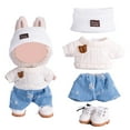 thumbnail image 4 of Sinyiin 17cm Plush Doll Sweater Pants Figure Doll Dressingup Accessory Doll Clothes Set, 4 of 19