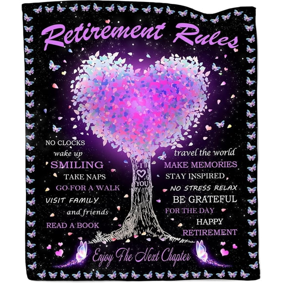 LHSHID Retirement Gifts Blanket Retired Gifts for Women Retirement Gifts for Coworkers Best Gifts for Retirement Farewell Gifts for Coworker Throw Blanket 40"x50"