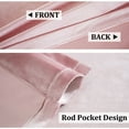 thumbnail image 7 of VOGOL Pink Velvet Waterfall Valance & Blackout Curtains, Thermal Insulated Rod Pocket Drapes 52x84 Inches, 3 Panels for Living Dining Room, 7 of 7