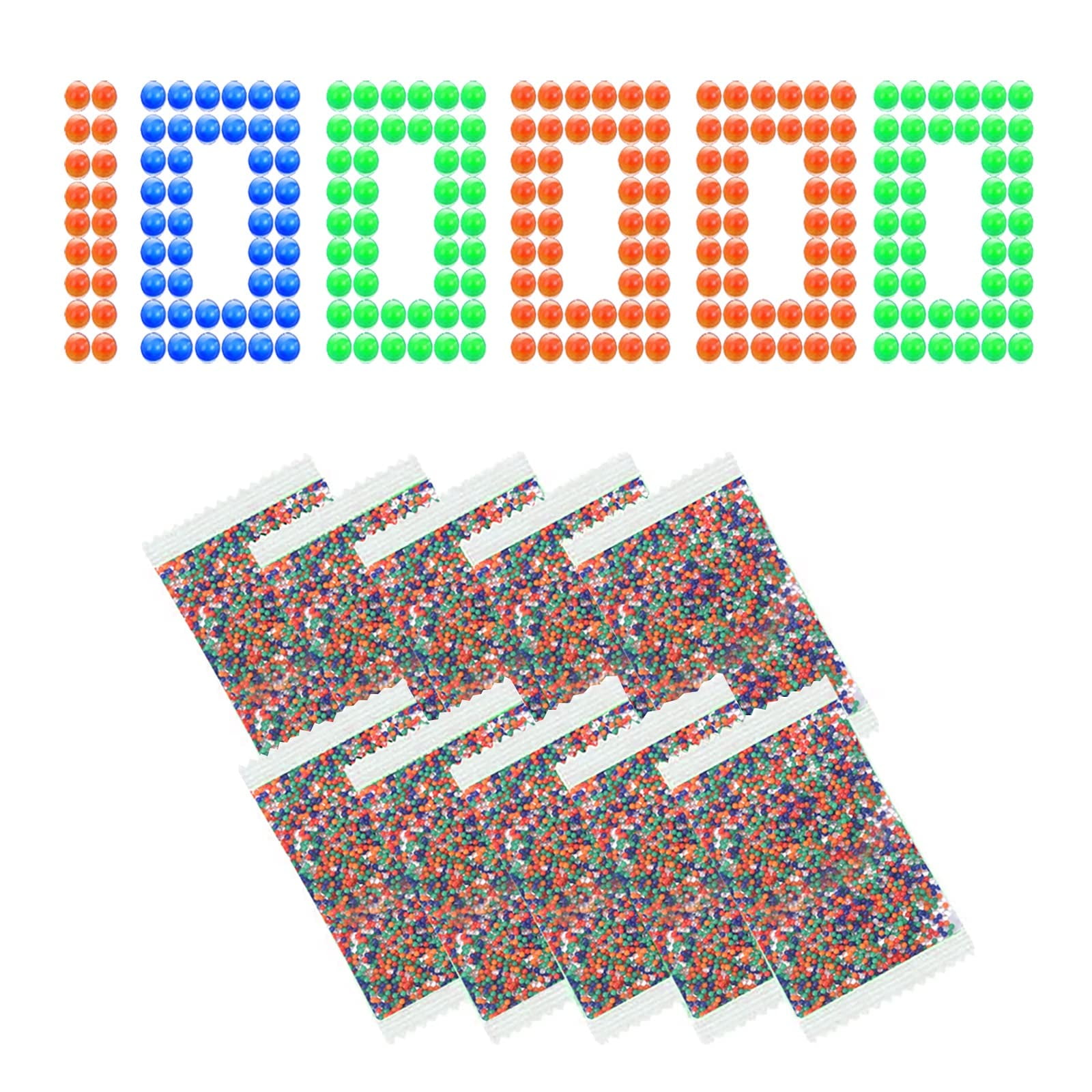 1000000 Pcs Splatter Ball Gun,Blue Water Beads,Electric Gel Ball Blaster,Gel Blaster Gun,Water