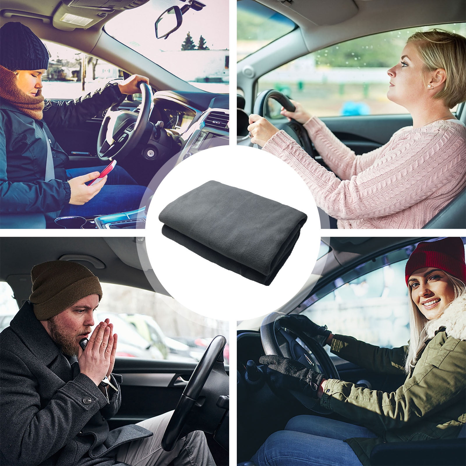 Kuluzego Car Heating Electric Blanket Car Cover Blanket