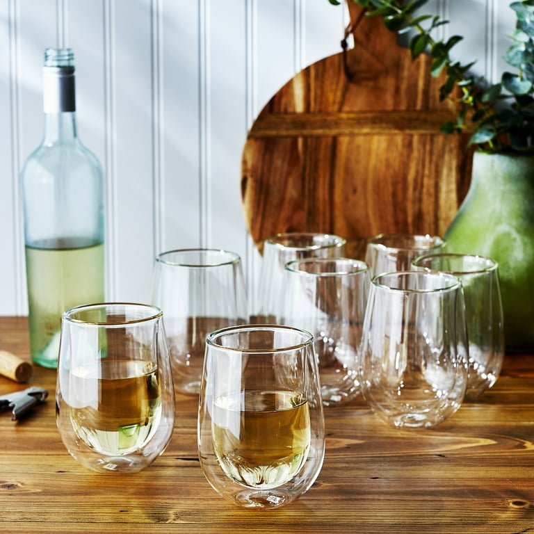 ZWILLING Sorrento 8-pc Double-Wall White Wine Stemless Glass Set
