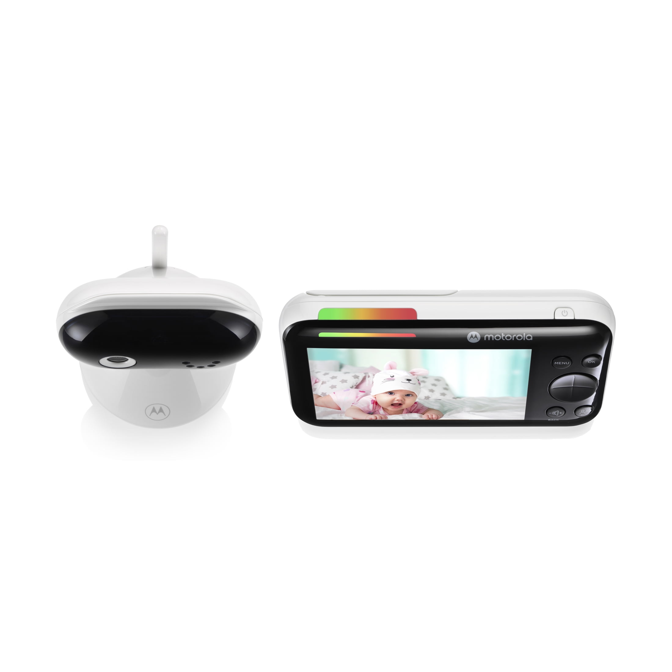 Motorola Baby Monitor PIP1500 Connect - 5" Wi-Fi Video Monitor with Camera, Wall Mount, HD 1080p, Smart Phone Nursery App, 1000 ft Range, 2-Way Talk, Night Vision, White