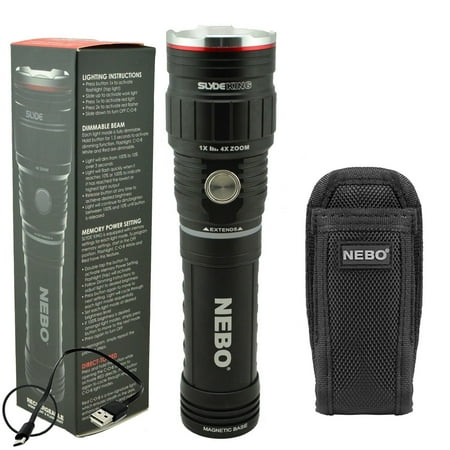 Nebo 6726 Slyde King 500 Lumen Rechargeable LED Flashlight + Nebo 6274 Holster
