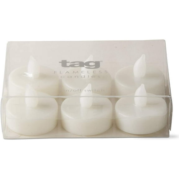 TAG LED Tealights, Ivory - Set of 6