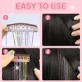thumbnail image 4 of SUTENGDA 18 Pcs Guirlande de Cheveux à Clipser Extensions de Cheveux 19.6 Pouces Kit de Guirlande de Cheveux à Clipser Résistant à la Chaleur Scintillant Féerique Accessoires pour Cheveux pour Enfants Filles Femmes (Argent), 4 of 7