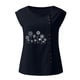 thumbnail image 4 of Mujer Verano Casual Sin mangas Botón Chaleco Cuello redondo Blusa suelta Active Top Mujer Fridja  gh2473, 4 of 4