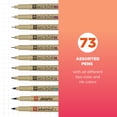 thumbnail image 2 of Sakura Pigma Micron Fineliner Pens - Archival Black & Colored Ink Pens - For Writing, Drawing, or Journaling - Assorted Point Sizes - 73 Pack with Container, 2 of 6
