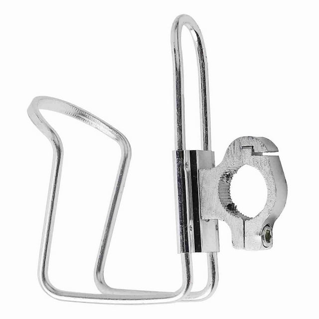 Motorcycle Motorbike Drink Cup Holder Water Beverage Support Handlebar Bottle Adapter Silver