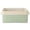 Light Green, variant on Cube Storage Bins, Fabric Storage Organizer Bins, Foldable Cube Baskets with Sturdy Carry Handles Wicker Baskets for Home, 1 Pcs, 14.17x10.23x6.29"
