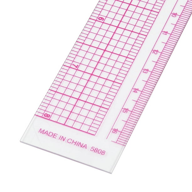 Sewing Ruler, French Curve Tailor Craft Tool Multi-function Clear Scale L-Square  Ruler For Clothing For Sewing 