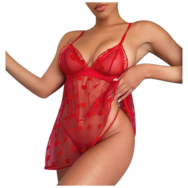 jovati Sexy Lingerie for Women Plus Size New Sexy Women Lace Sexy Lingerie  Large Size Rose Lace Suspenders Plus Size Sling