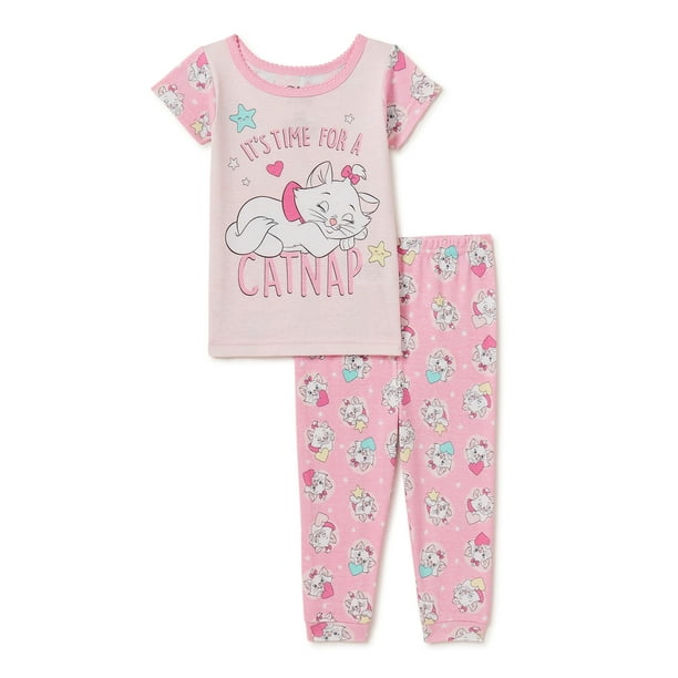 Disney Baby Girl's Marie Cotton Pajamas, 2Piece Set