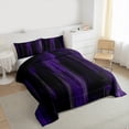 thumbnail image 3 of Homewish Abstract Ombre Adult Bedding Comforter Set, Black Purple Artwork Twin Comforter Sets, Minimalism Mid Century Reversible Bedding Set, Luxury Bedroom Decor, 2-Piece, 3 of 8